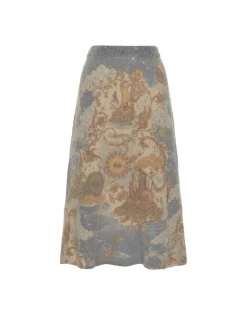 All-In SkirtLight Blue in Woolmix