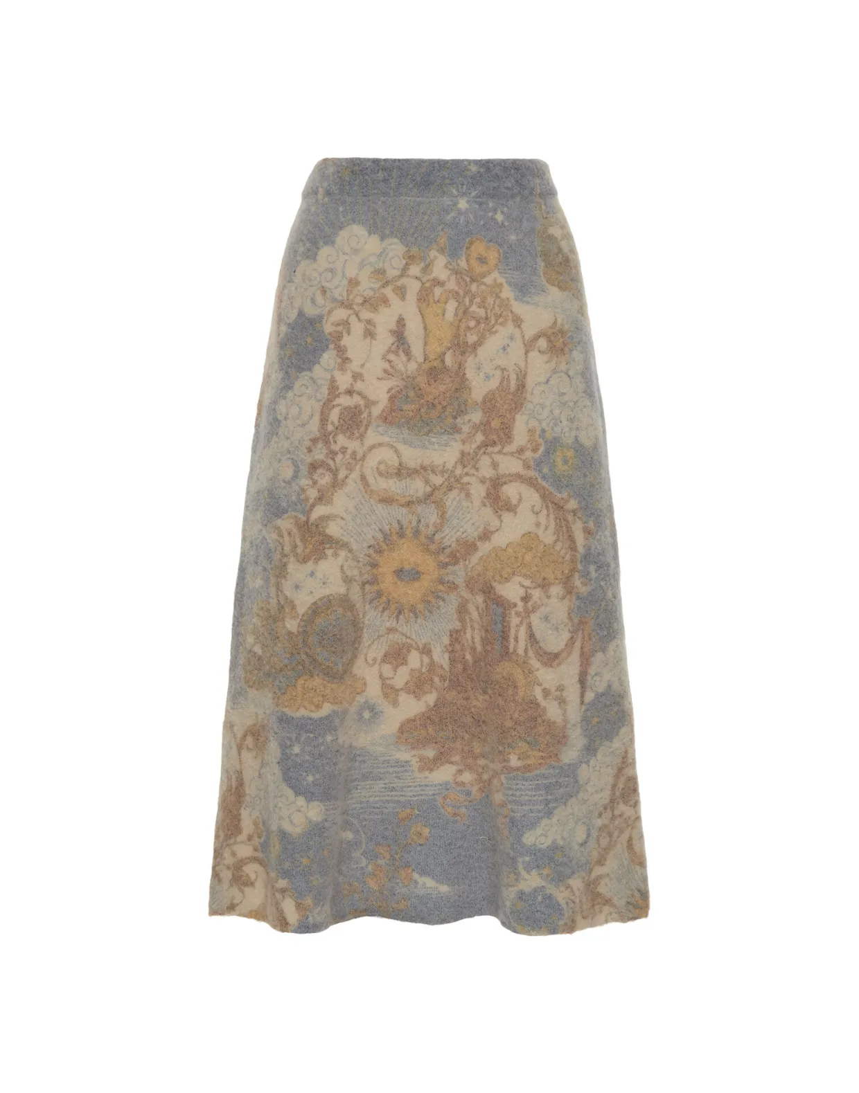 All-In SkirtLight Blue in Woolmix