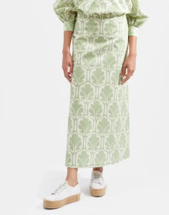 A-Long SkirtGrove in Heavy Cotton Stretch