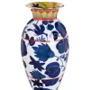 Amphora VaseWildbird Blu in Porcelain