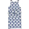 ApronPineapple Blu in Cotton