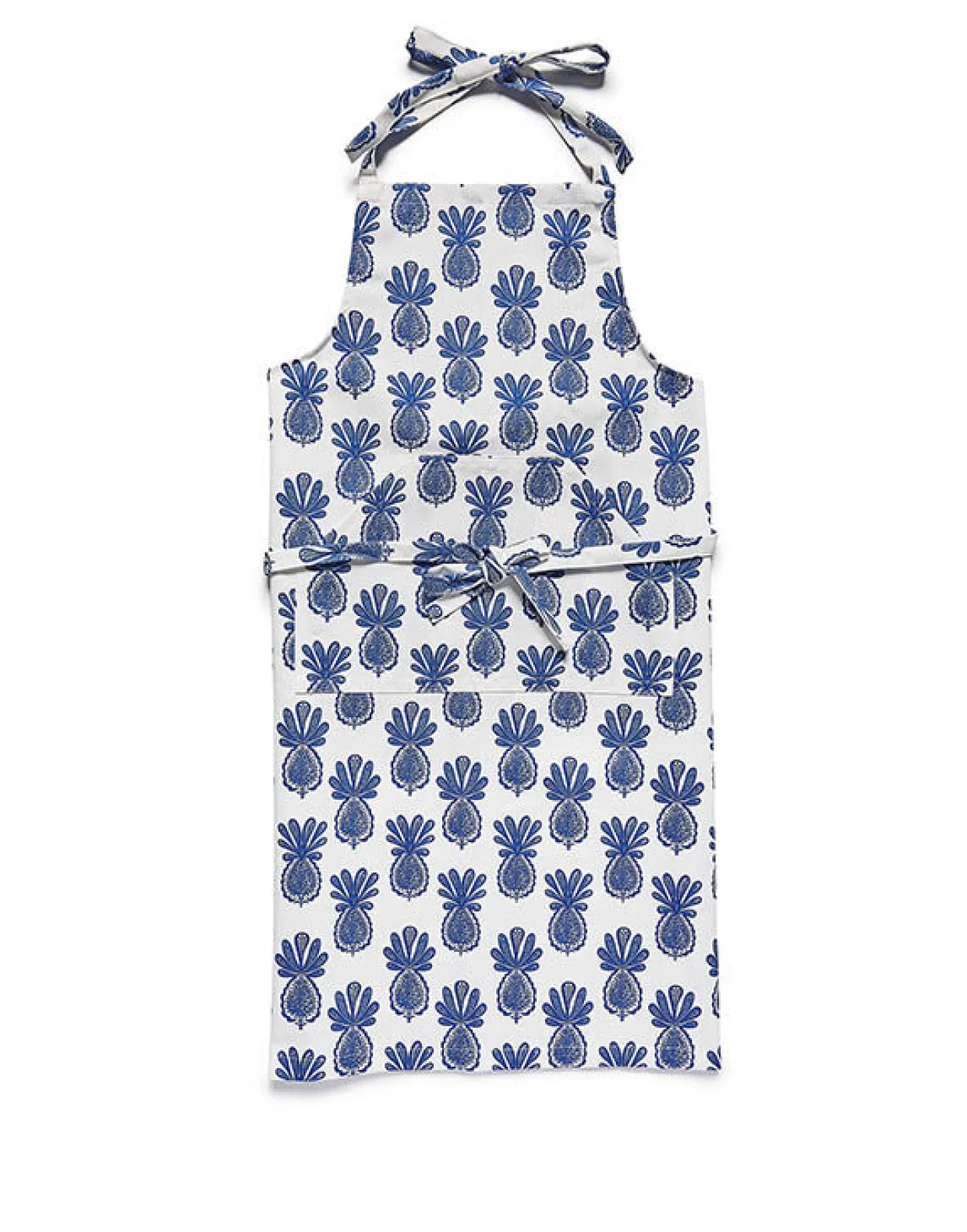 ApronPineapple Blu in Cotton
