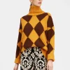 Argyle SweaterYellow / Brown in Wool