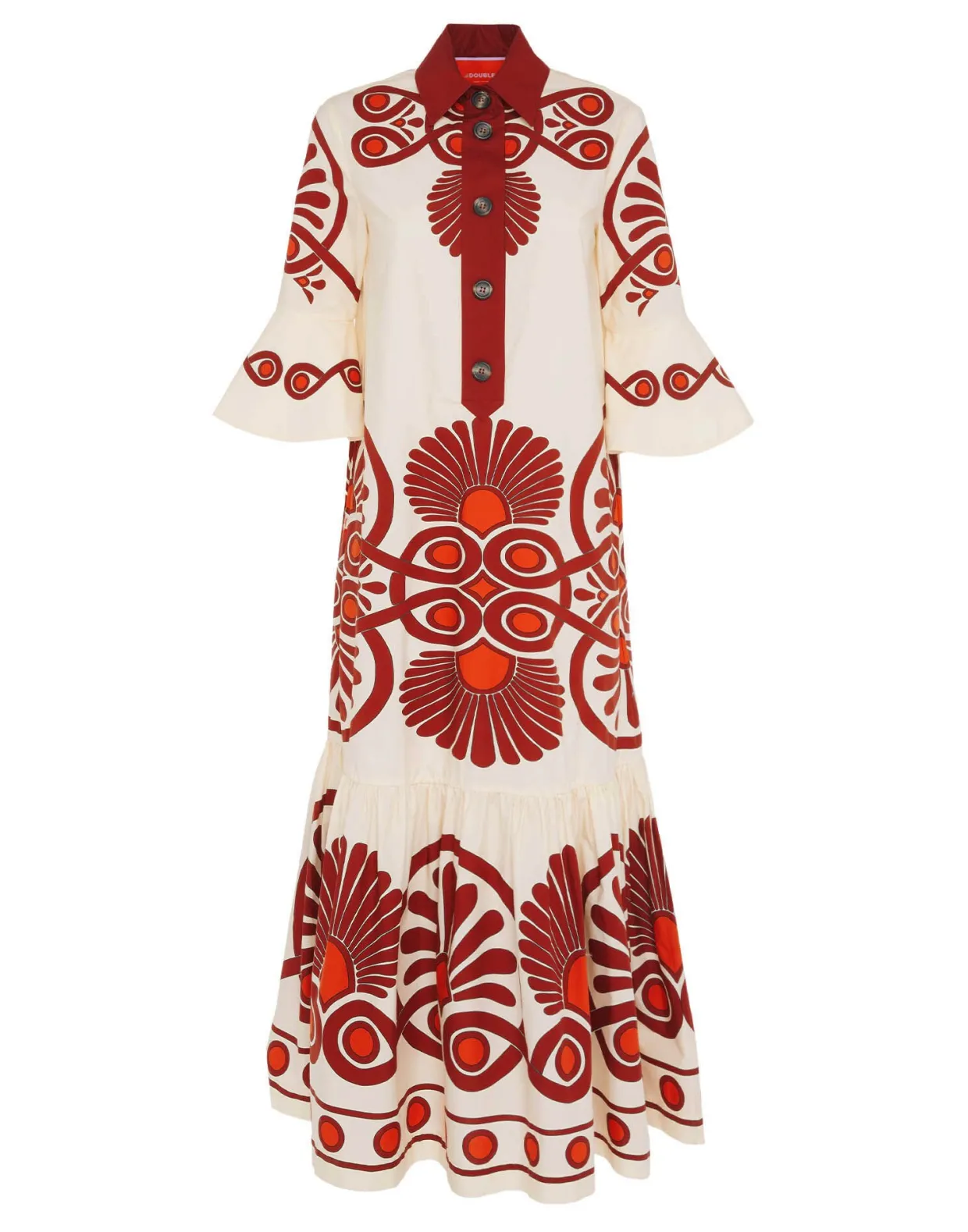 Artemis DressMedallion Placée Cream in Cotton Poplin