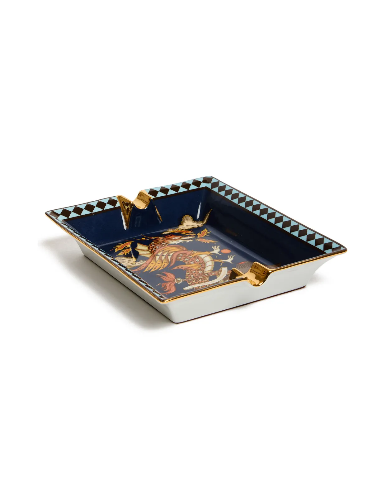 AshtrayThe Dragon Midnight Blue in Porcelain