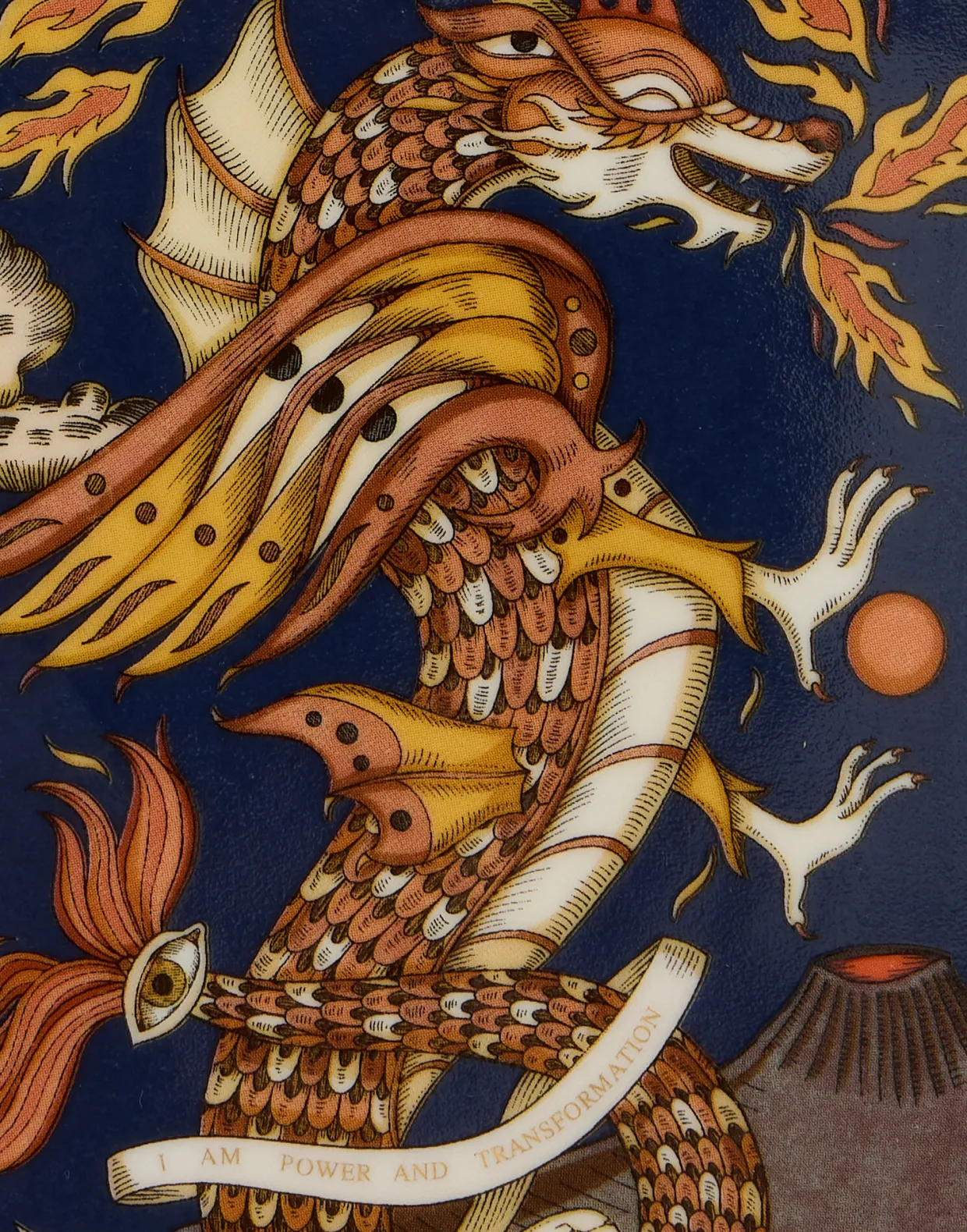 AshtrayThe Dragon Midnight Blue in Porcelain