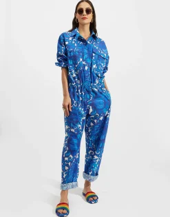 Aviator JumpsuitAnemone in Summer Popeline