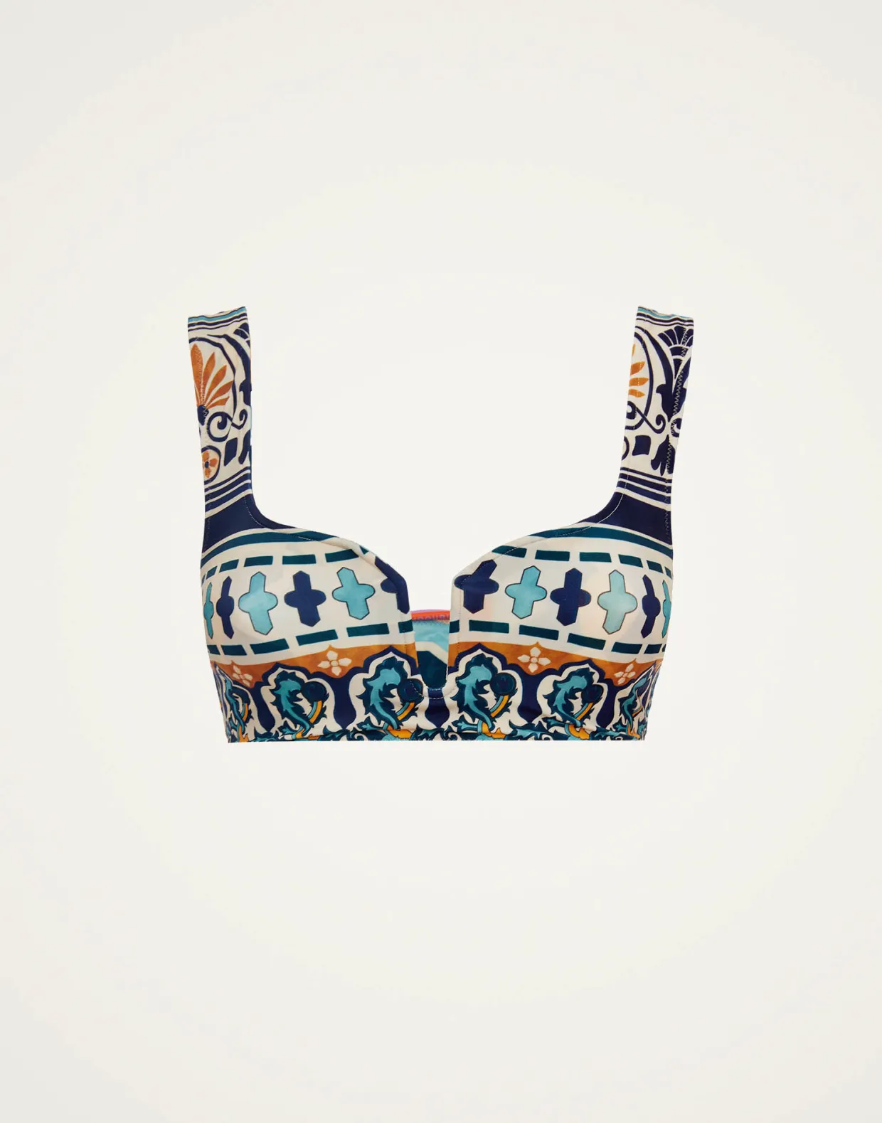 Barbarella Bikini TopCasareale Small Placèe Cream in Lycra