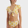 Bardot TopPineapple Sunflower White in Lycra