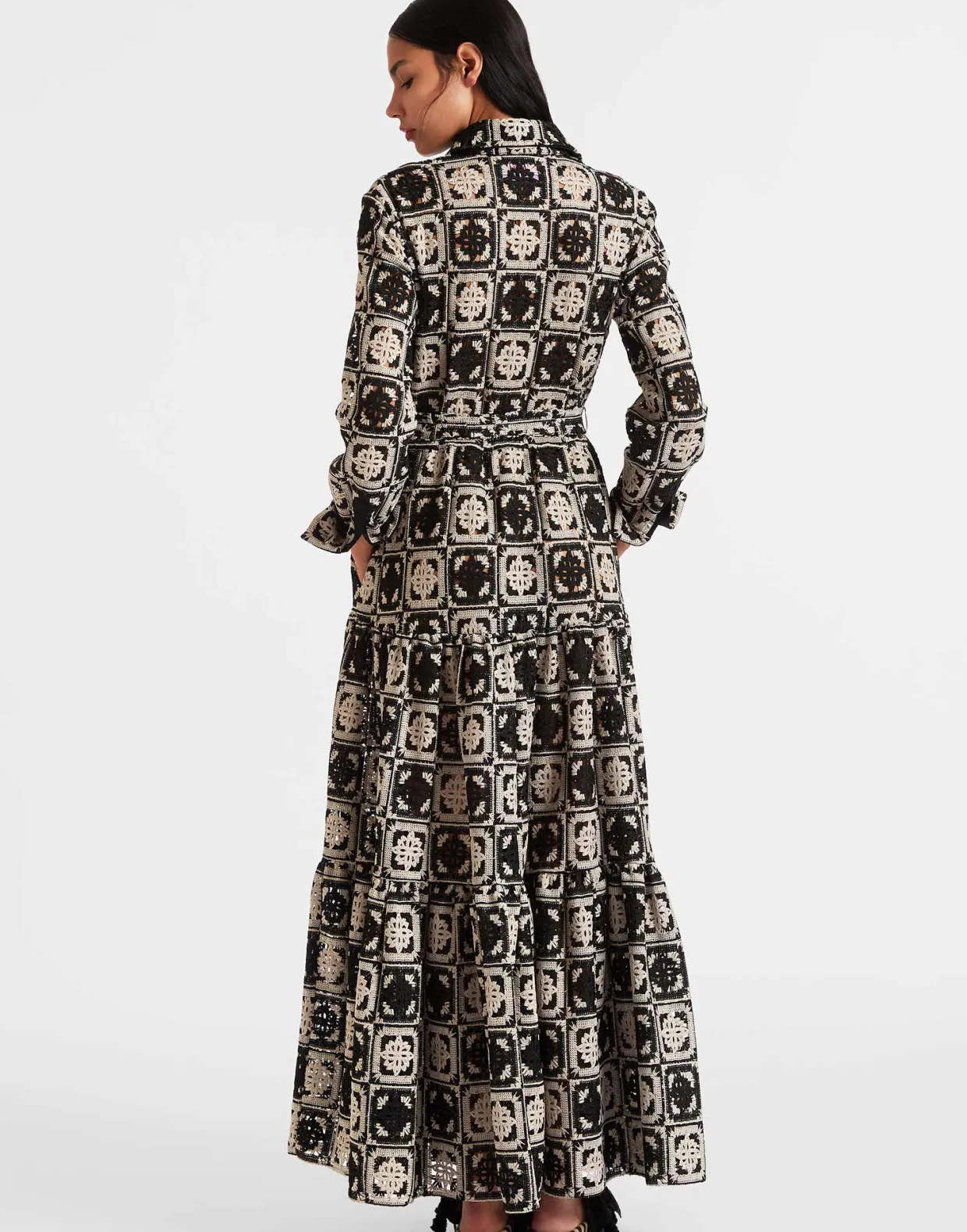 Bellini DressMini Tiles Black in Macramé