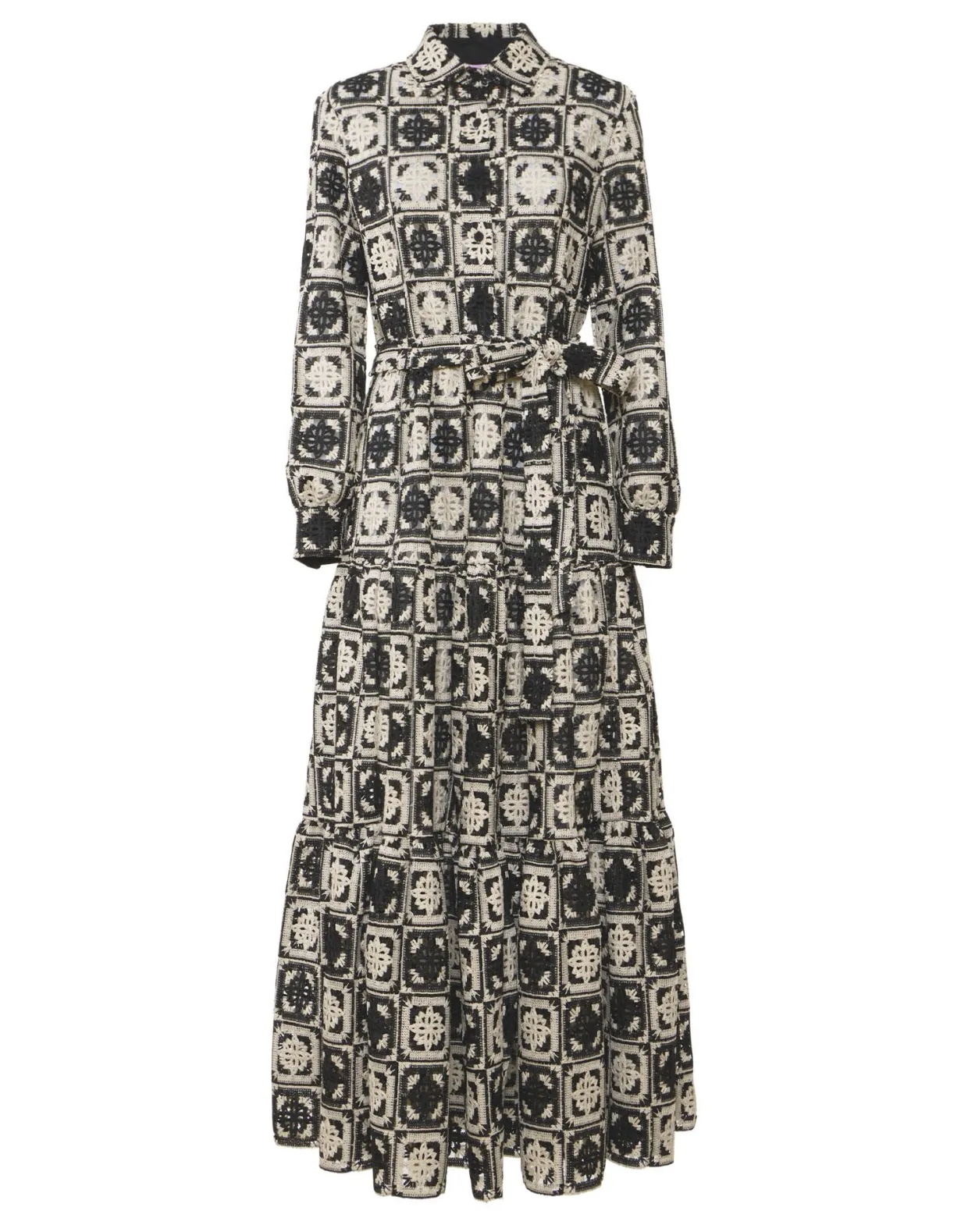 Bellini DressMini Tiles Black in Macramé