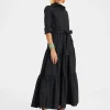 Bellini DressSolid Black in Cotton Poplin