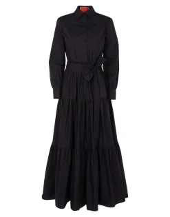 Bellini DressSolid Black in Cotton Poplin