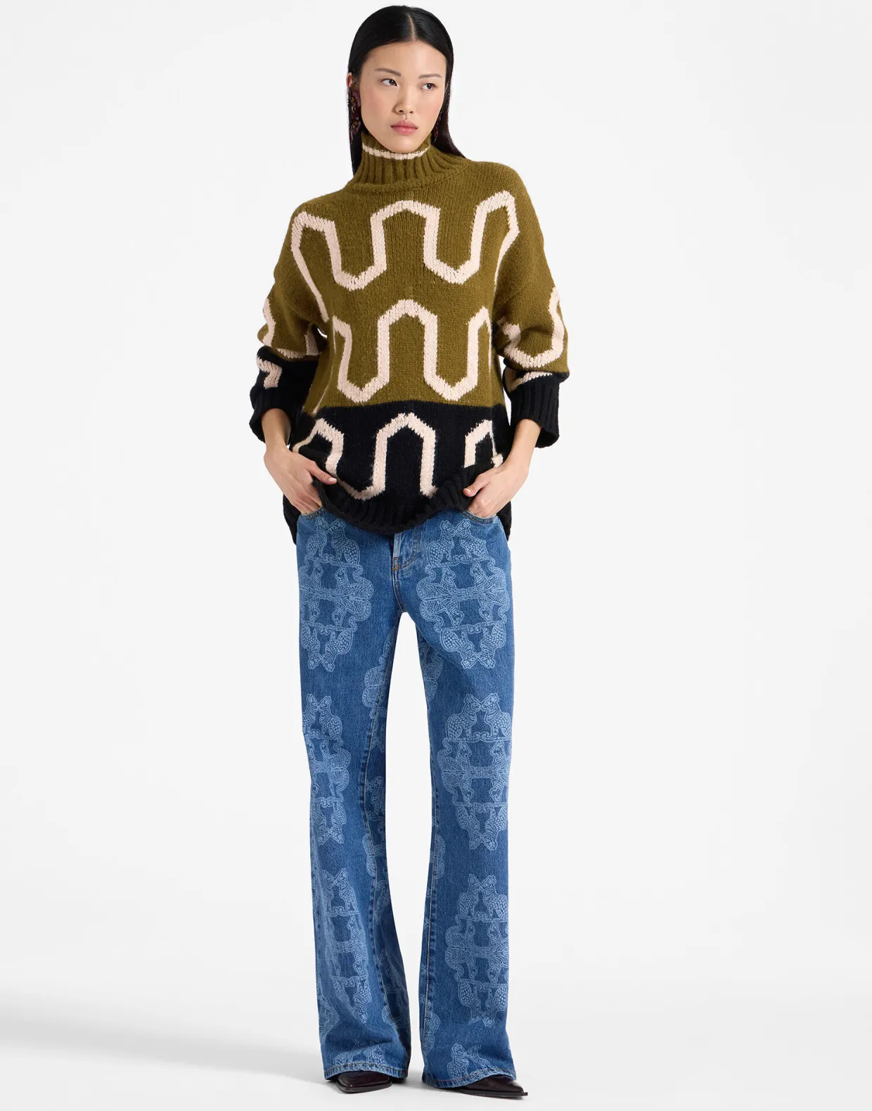 Better Than Your Boyfriend's JeansBast Blue in Laser-Printed Denim