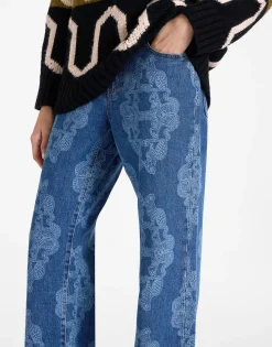 Better Than Your Boyfriend's JeansBast Blue in Laser-Printed Denim