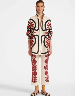 Better Than Your Boyfriend's ShirtMedallion Plac&eacute;e Cream in Cotton Poplin