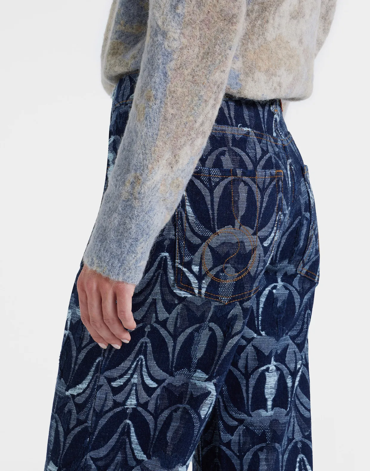 Better Than Your Boyfriend's JeansPapyrus Navy in Jacquard Denim