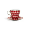 Big Mama Cup And SaucerCherries Avorio in Porcelain