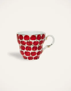 Big Mama Cup And SaucerCherries Avorio in Porcelain