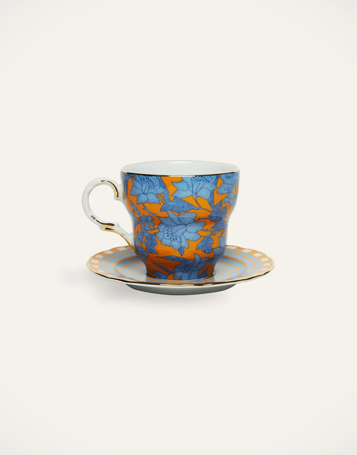 Big Mama Cup And SaucerLilium Zafferano in Porcelain