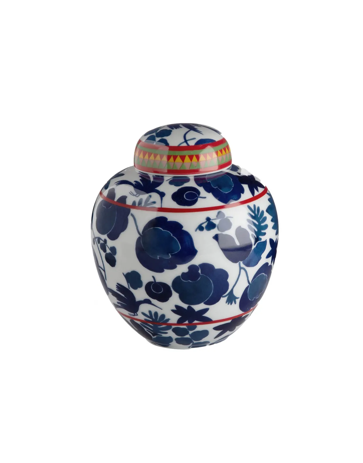 Big Tea JarWildbird Blu in Porcelain