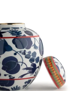 Big Tea JarWildbird Blu in Porcelain