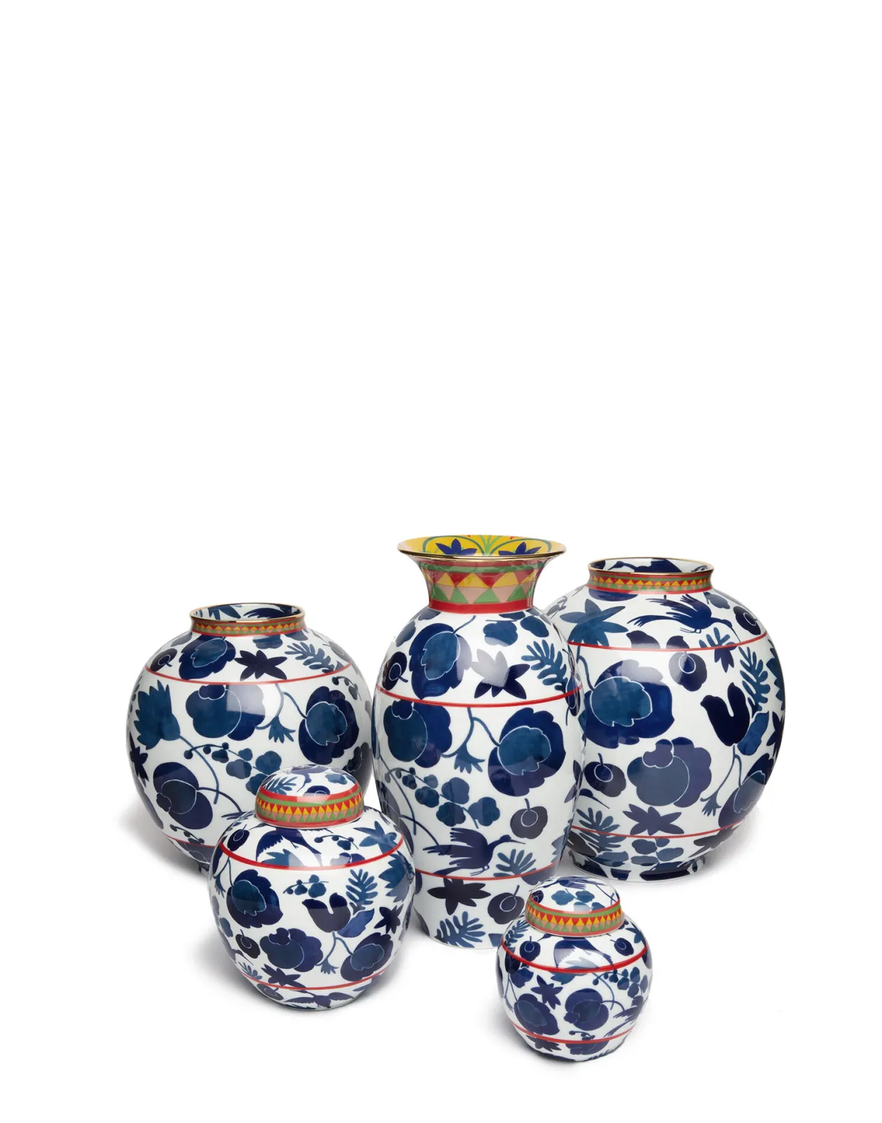 Big Tea JarWildbird Blu in Porcelain