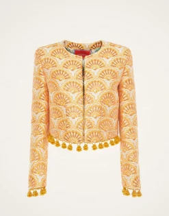 Bijoux JacketFans Gold in Jacquard With Tassels