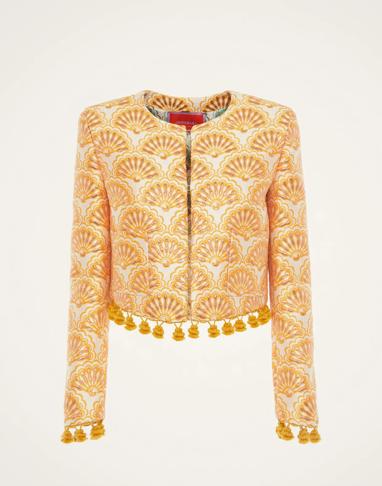 Bijoux JacketFans Gold in Jacquard With Tassels