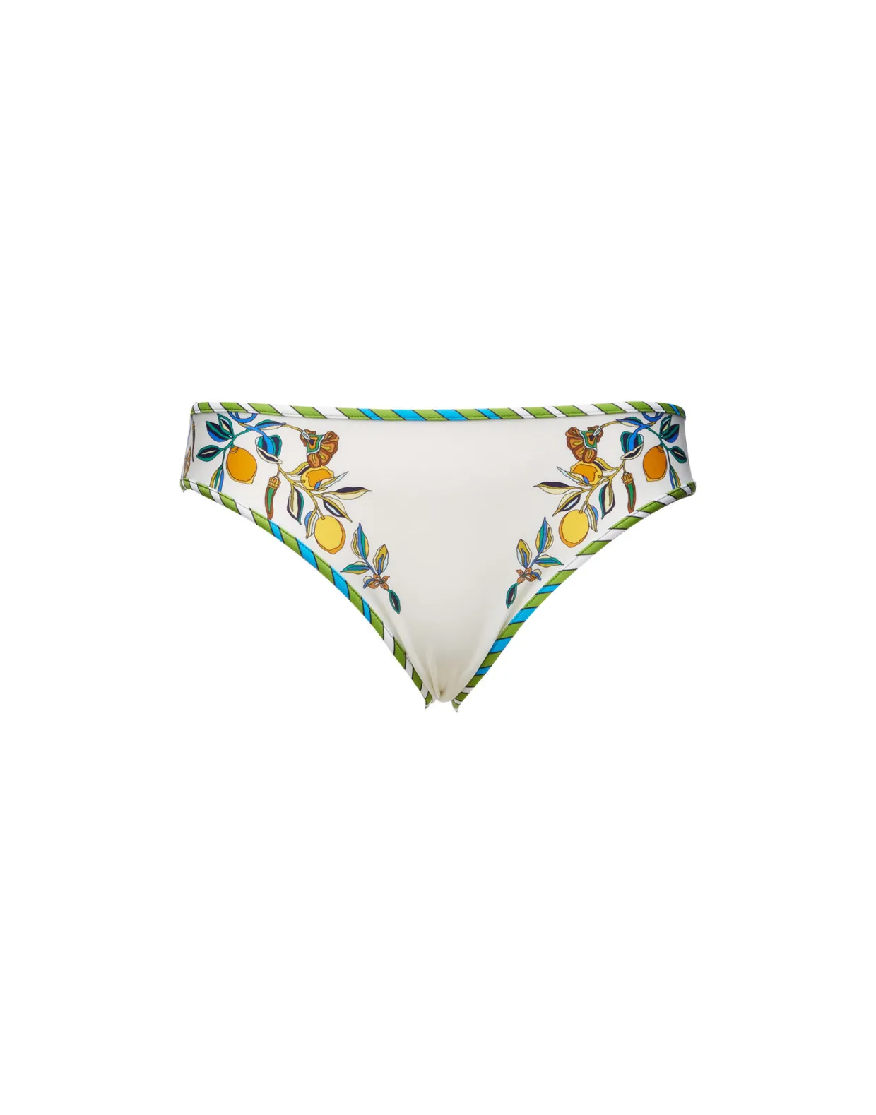 Bikini BottomBorboni Placée Bianco in Lycra