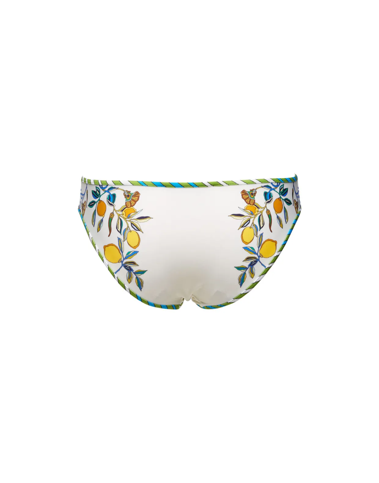 Bikini BottomBorboni Placée Bianco in Lycra