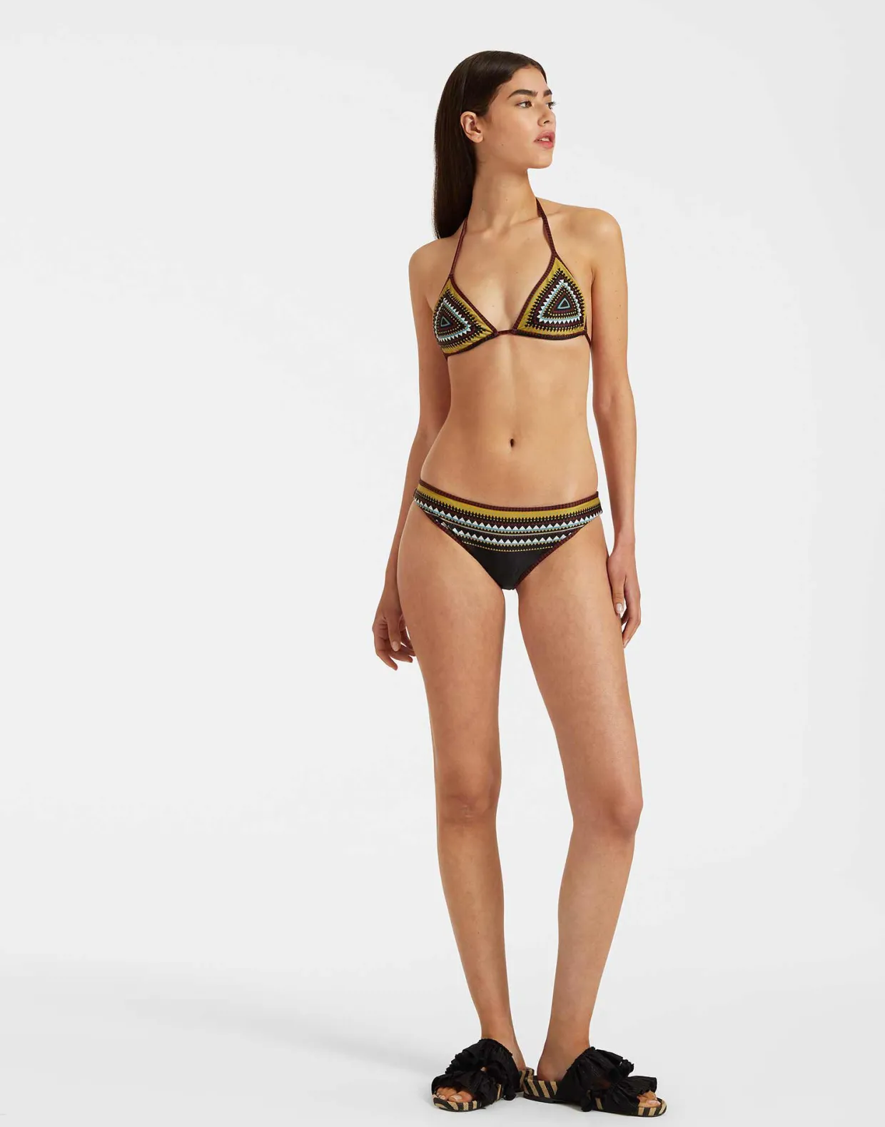 Bikini BottomDoric Placée Black in Lycra