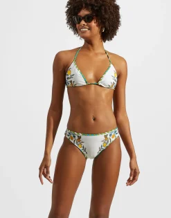 Bikini TopBorboni Plac&eacute;e Bianco in Lycra