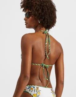 Bikini TopBorboni Plac&eacute;e Bianco in Lycra