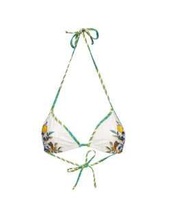 Bikini TopBorboni Placée Bianco in Lycra