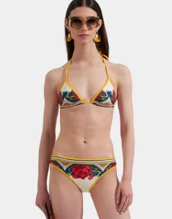 Bikini TopTaormina Placée Ivory in Lycra