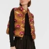 Bonbon Puffer VestBronze in Textured Sequins