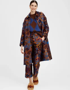 Boxy CoatJacquard Selva in Jacquard