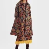 Boxy CoatSicomore Black in Jacquard