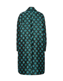 Boxy CoatWinter Sun Emerald in Jacquard