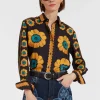 Boy ShirtDaisychain Plac&eacute;e Orange in Silk Twill