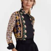 Boy ShirtDazed Plac&eacute;e Black in Silk Twill