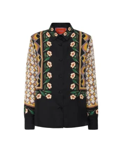 Boy ShirtDazed Plac&eacute;e Black in Silk Twill
