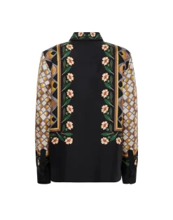 Boy ShirtDazed Plac&eacute;e Black in Silk Twill