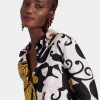 Boy ShirtMarea Black & White in Silk Twill