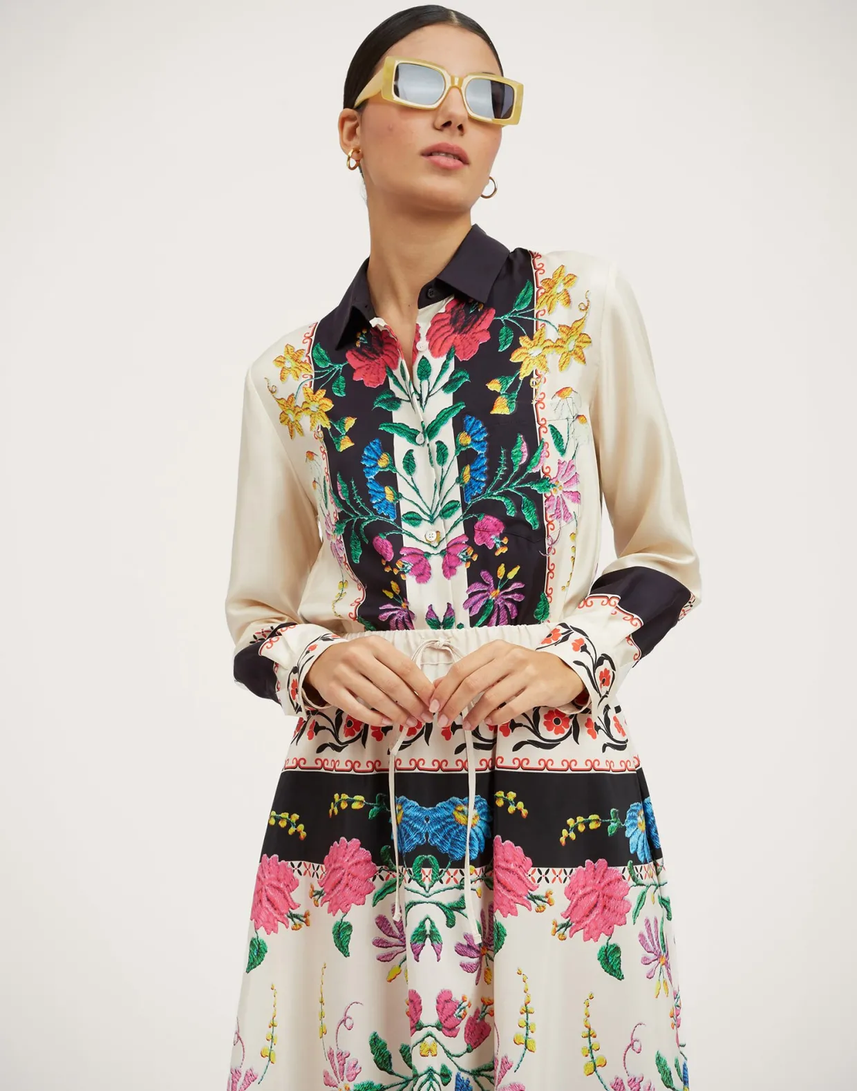 Boy ShirtPlaza Placée Ivory in Silk Twill