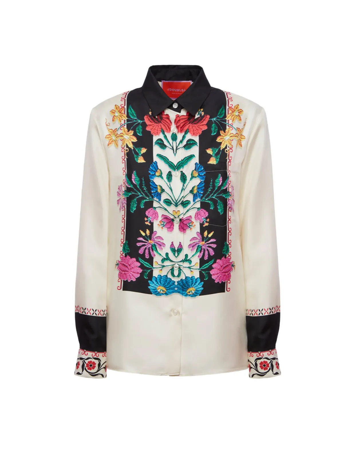 Boy ShirtPlaza Placée Ivory in Silk Twill