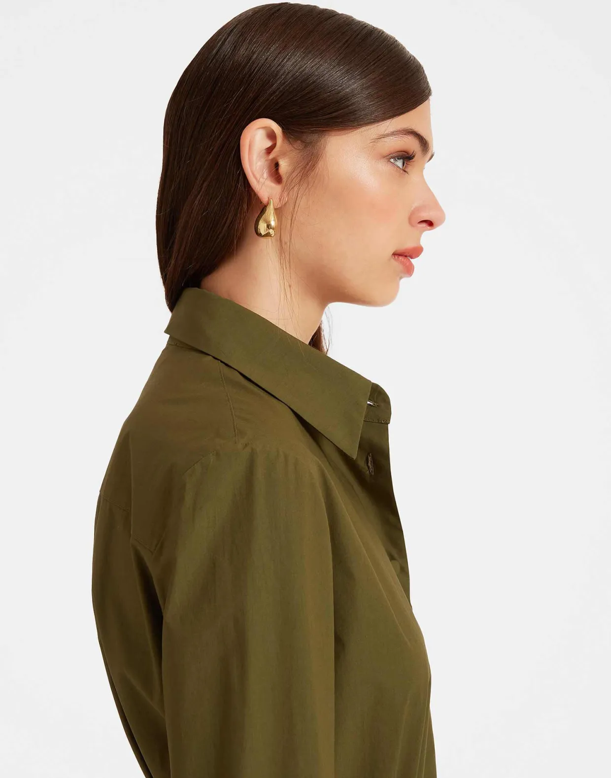 Boy ShirtSolid Camouflage in Crisp Poplin