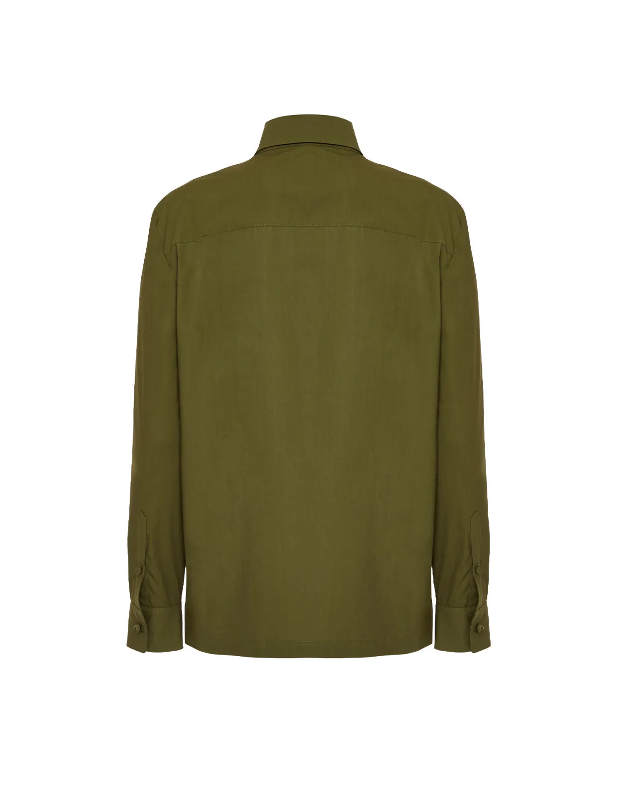 Boy ShirtSolid Camouflage in Crisp Poplin