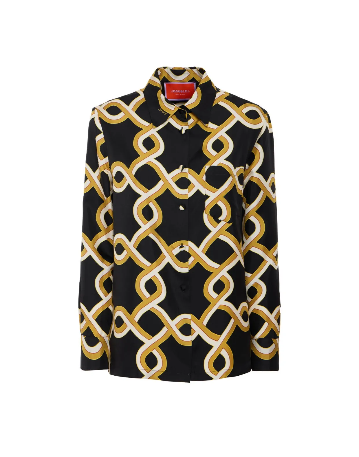 Boy ShirtTackle Black in Silk Twill